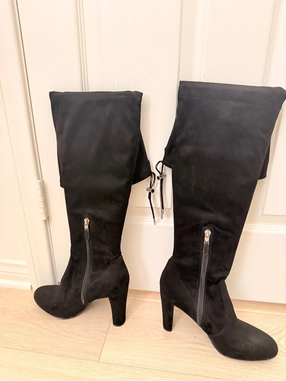 Sam Edelman Black Over-the-Knee Faux Suede Boots